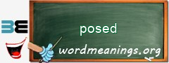 WordMeaning blackboard for posed